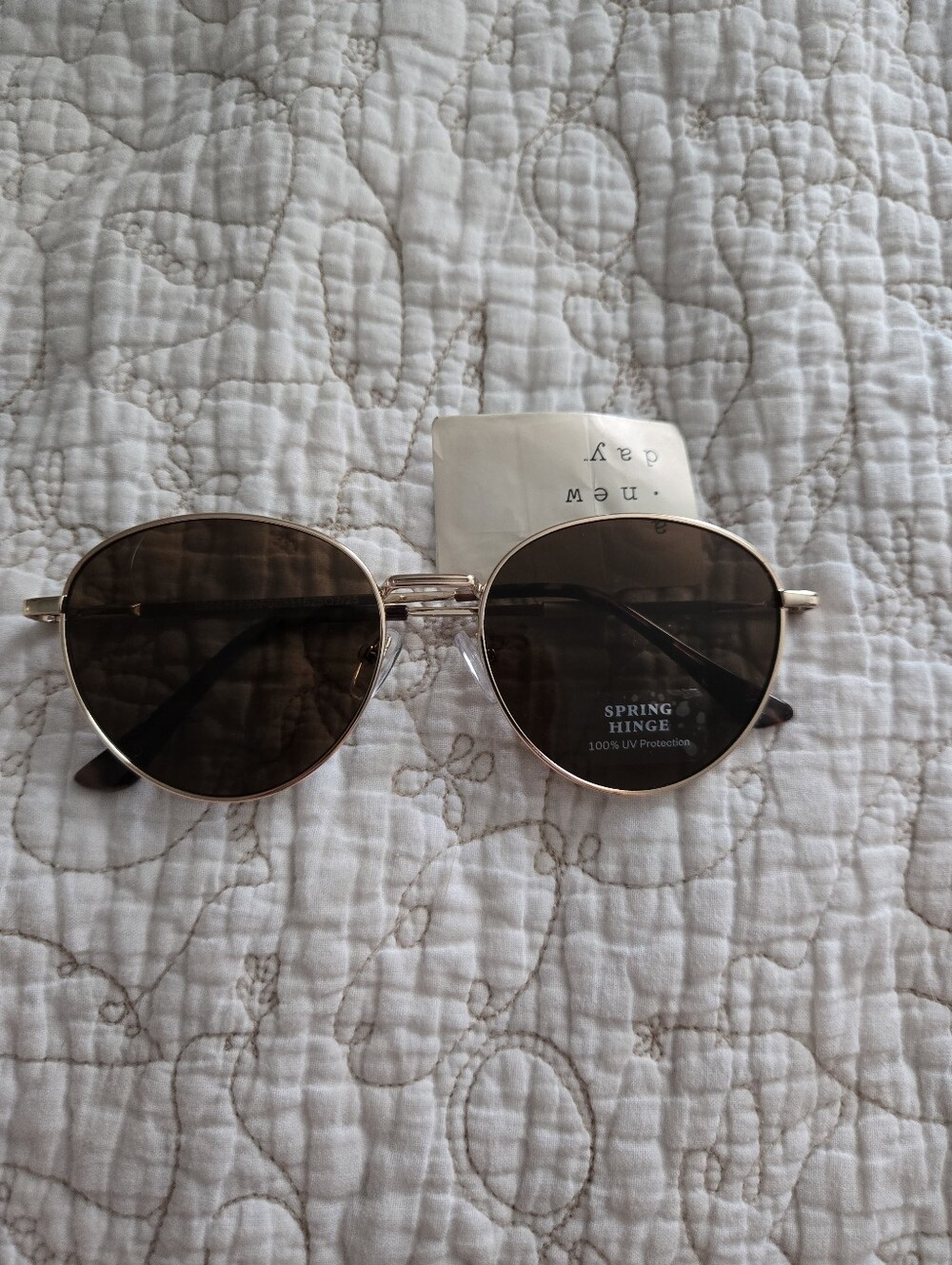 A New Day™ Metal Round Sunglasses with spring hinges